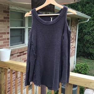 Free People Cold-Shouldered Sweater